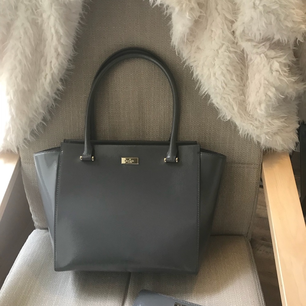 Kate Spade Bixby Camryn Gray Tote W/Wallet